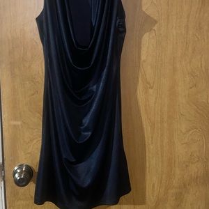 Plunge front Black slinky dress!!